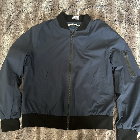 Voice of Insiders Unisex Reversible Bomber Jacket - Slate Navy Blue- Sz Medium - Picture 1 of 8
